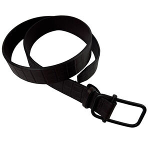 Unisex Adjustable Brown Leather Belt